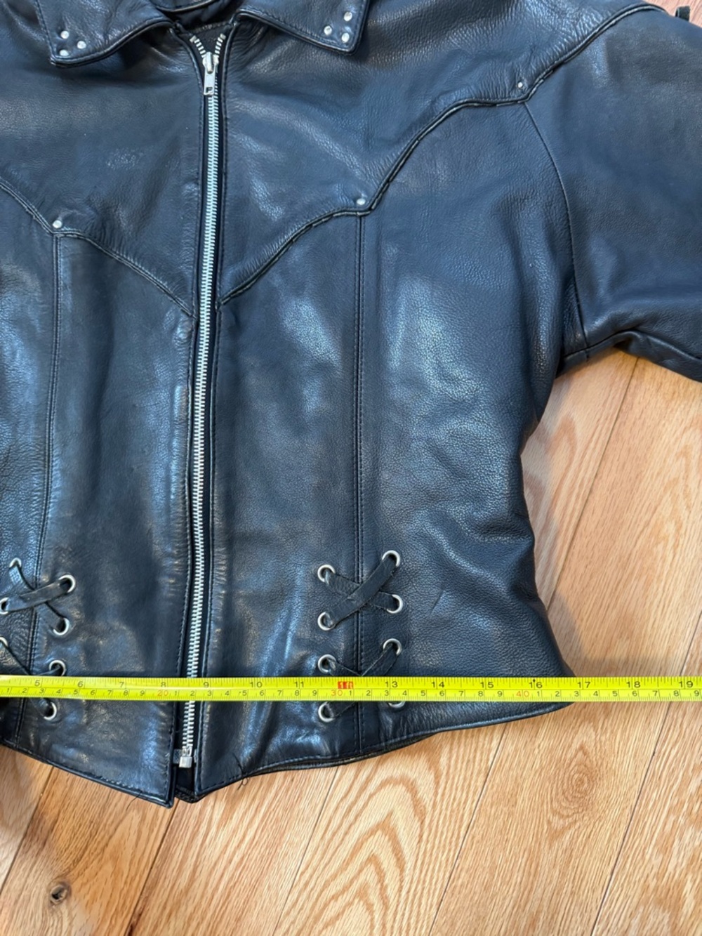 Vintage Pelle Cuir Western Fringe Leather Jacket - Deconstructed Gothic Moto - Picture 15 of 16